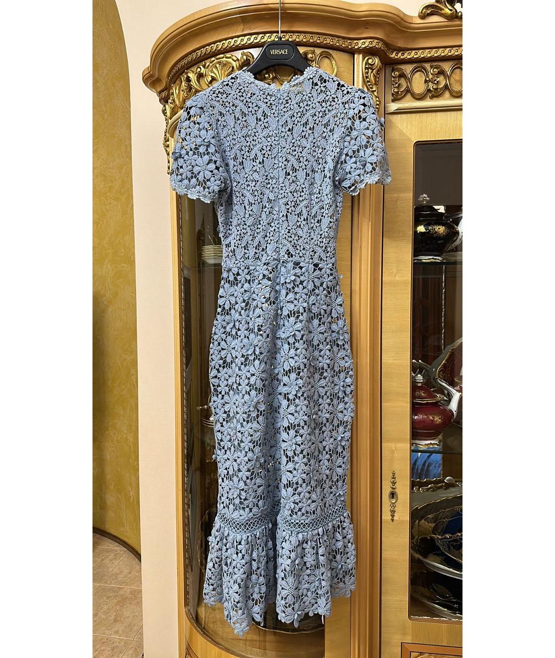 MICHAEL MICHAEL KORS Голубое кружевное коктейльное платье, фото 2