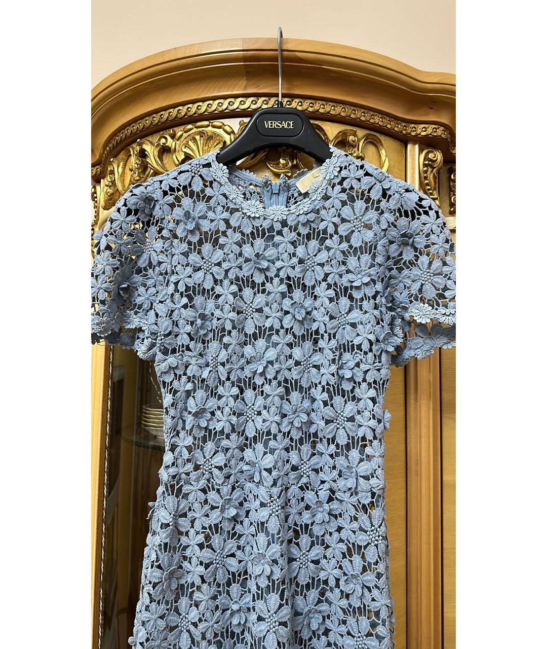 MICHAEL MICHAEL KORS Голубое кружевное коктейльное платье, фото 8