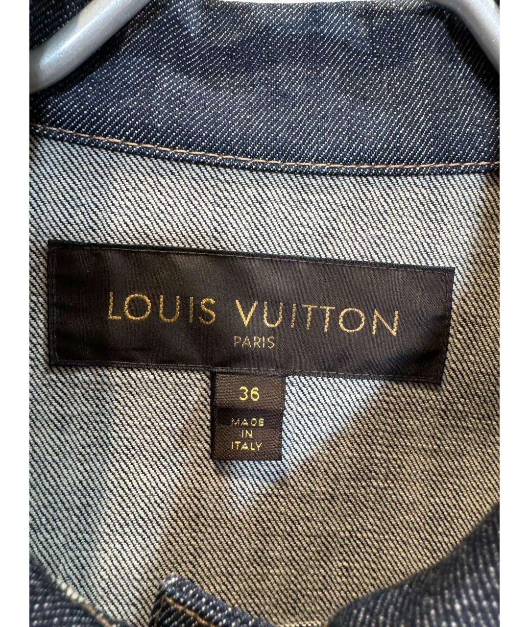 LOUIS VUITTON PRE-OWNED Темно-синяя деним куртка, фото 5