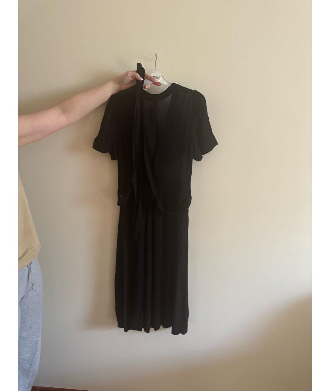 ISABEL MARANT ETOILE Черное льняное повседневное платье, фото 2