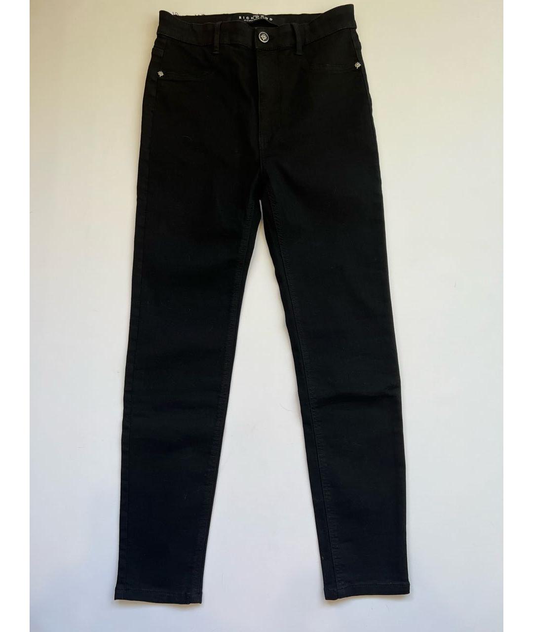 JOHN RICHMOND Черные хлопко-эластановые джинсы слим, фото 5