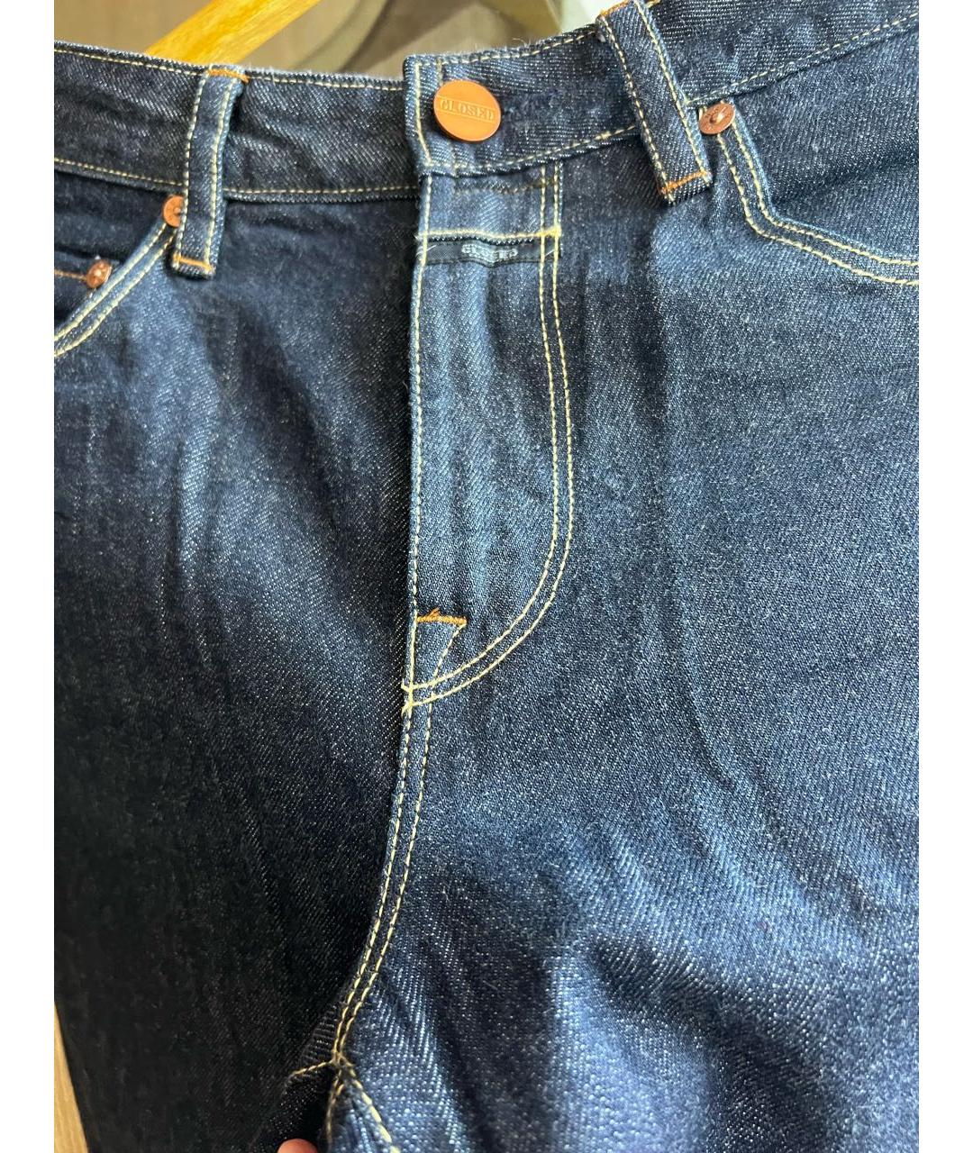 CLOSED Темно-синие хлопковые прямые джинсы, фото 5