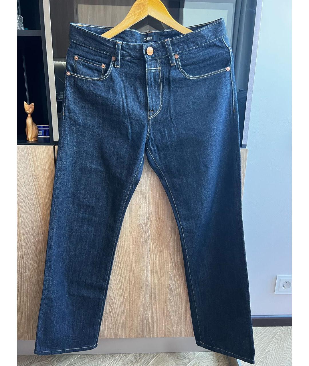 CLOSED Темно-синие хлопковые прямые джинсы, фото 9