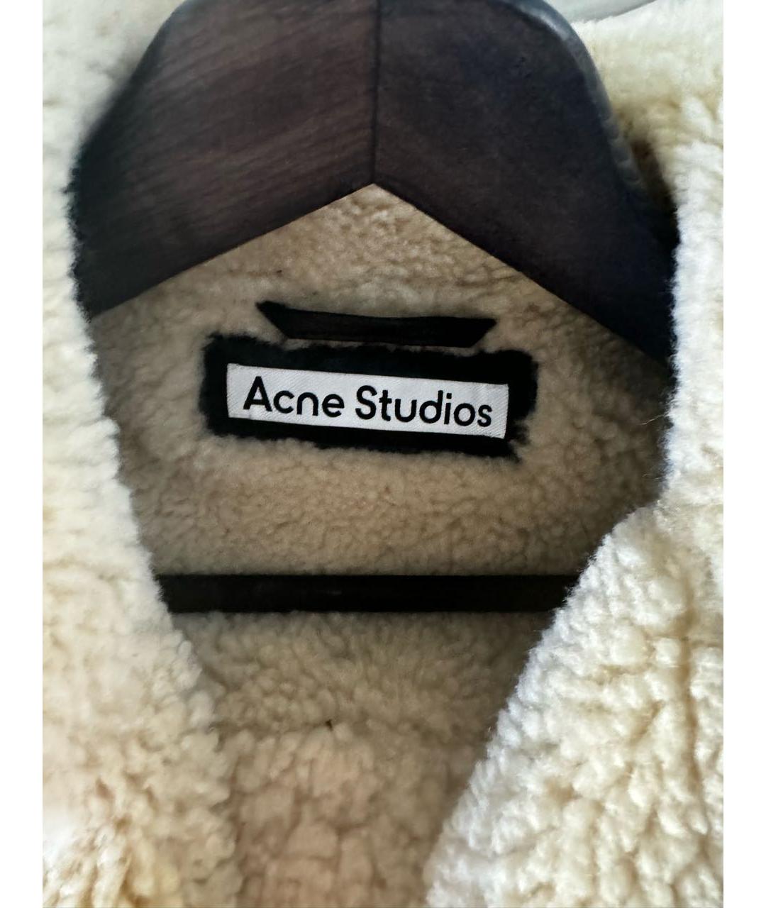 ACNE STUDIOS Коричневая кожаная дубленка, фото 3