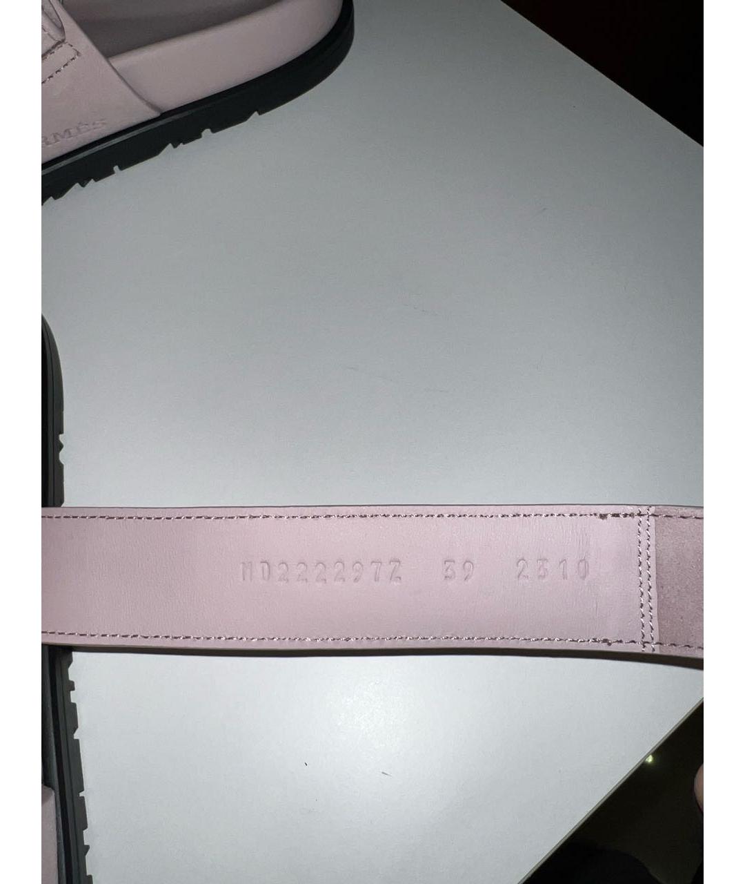 HERMES PRE-OWNED Розовые замшевые сандалии, фото 5