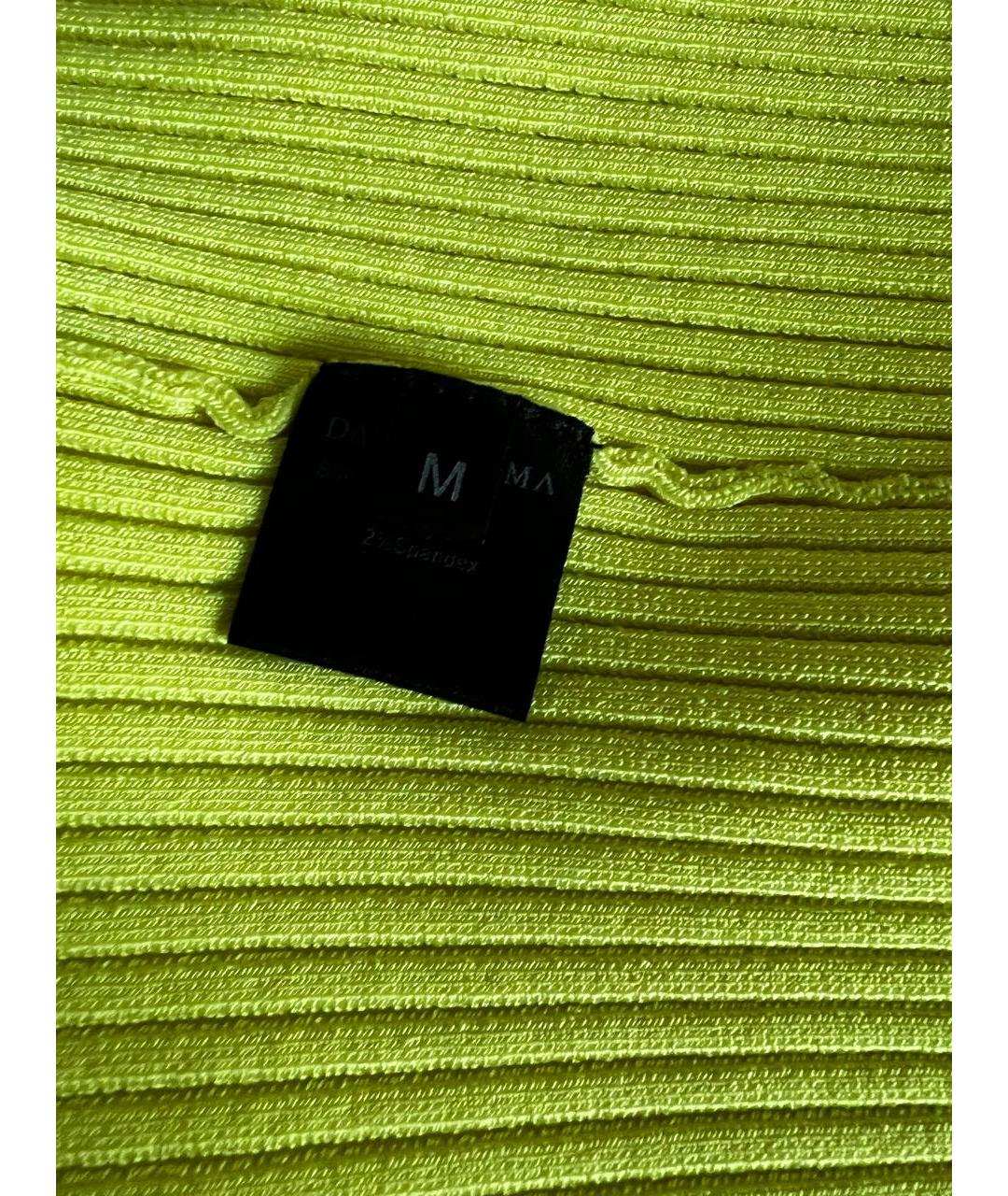DAVID KOMA Желтое вискозное коктейльное платье, фото 5