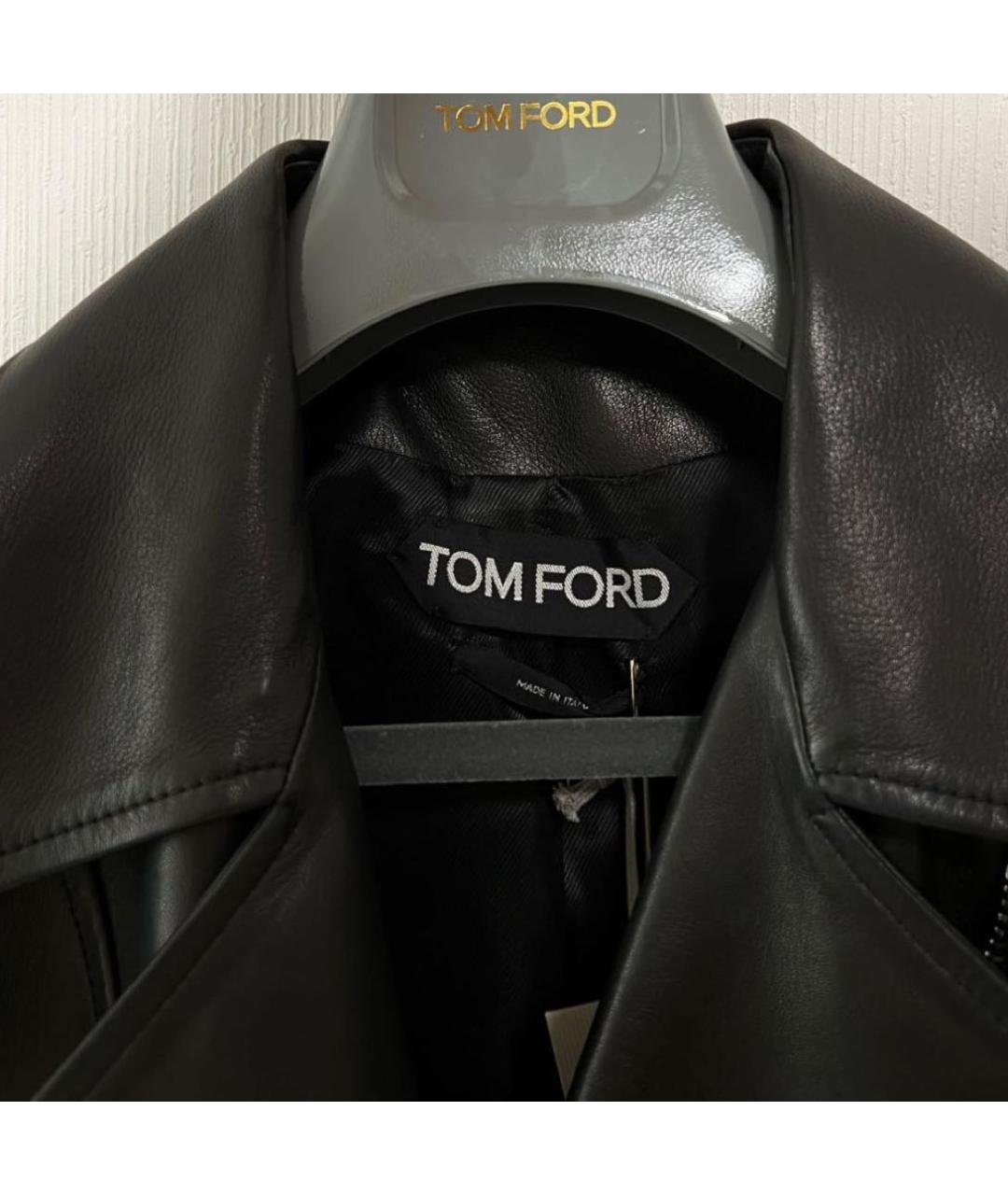 TOM FORD Черная кожаная куртка, фото 5