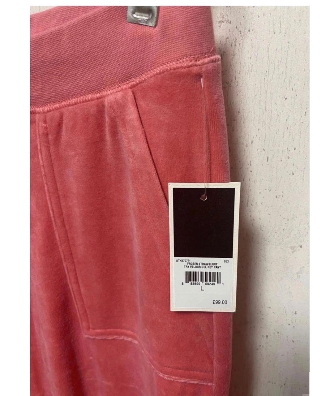 JUICY COUTURE Розовые хлопковые спортивные брюки и шорты, фото 3