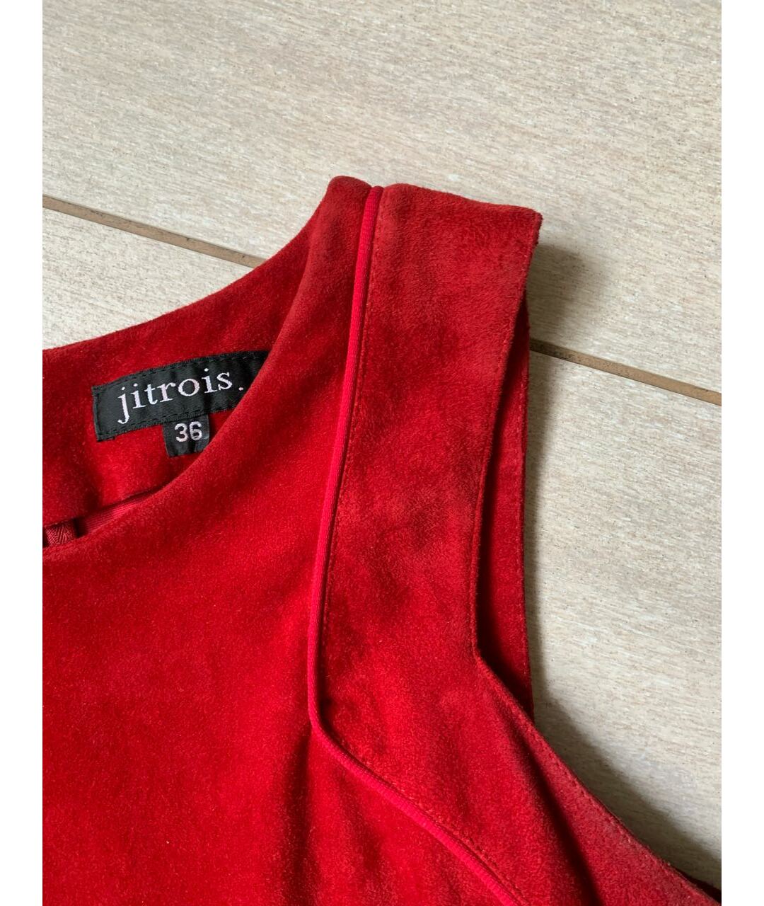 JITROIS Красное замшевое вечернее платье, фото 3