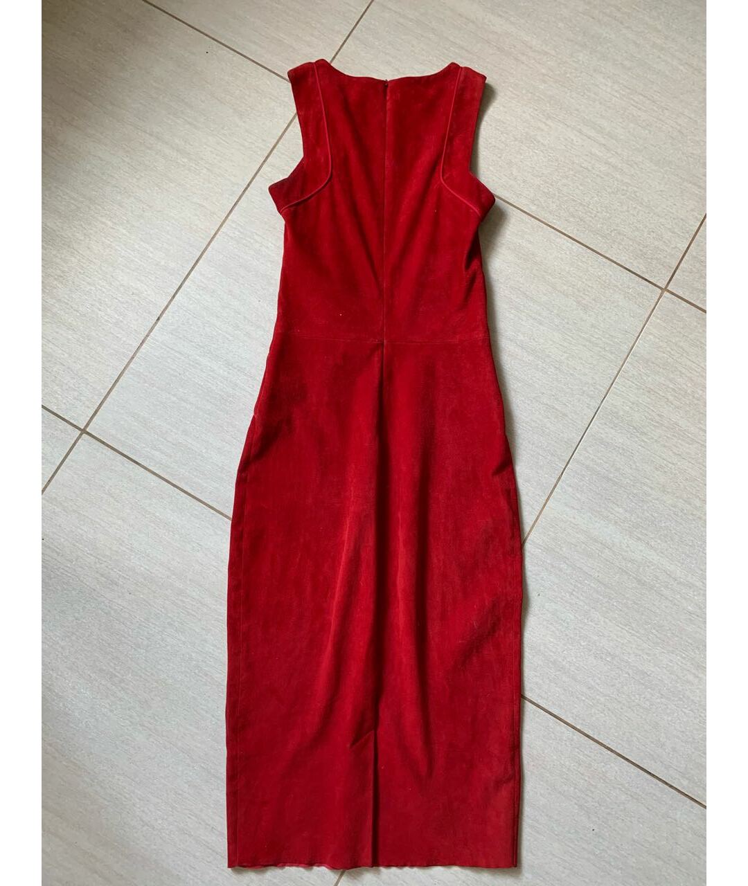 JITROIS Красное замшевое вечернее платье, фото 2