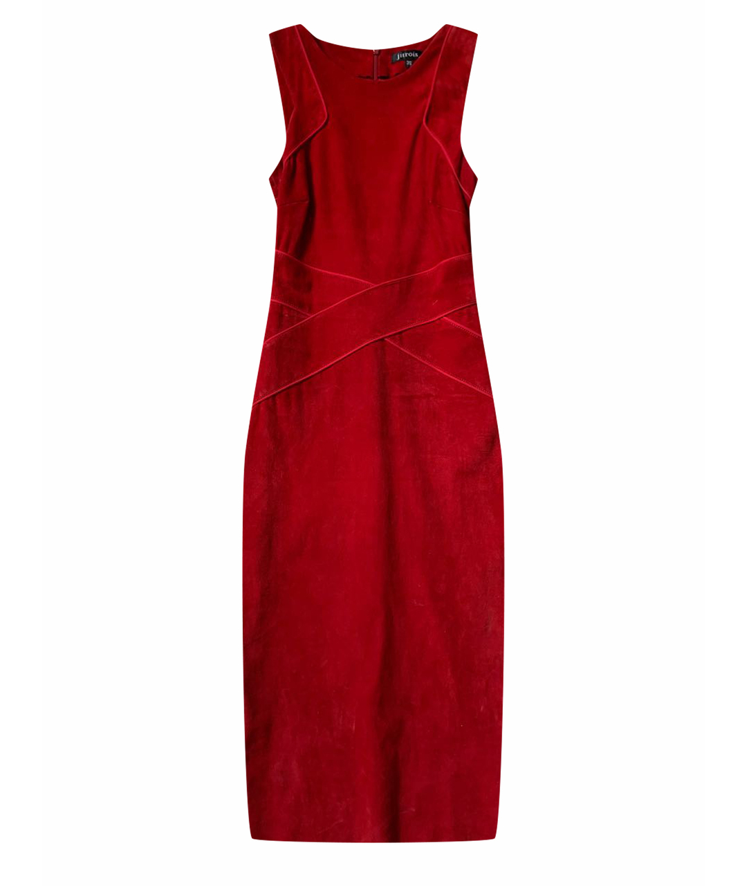 JITROIS Красное замшевое вечернее платье, фото 1