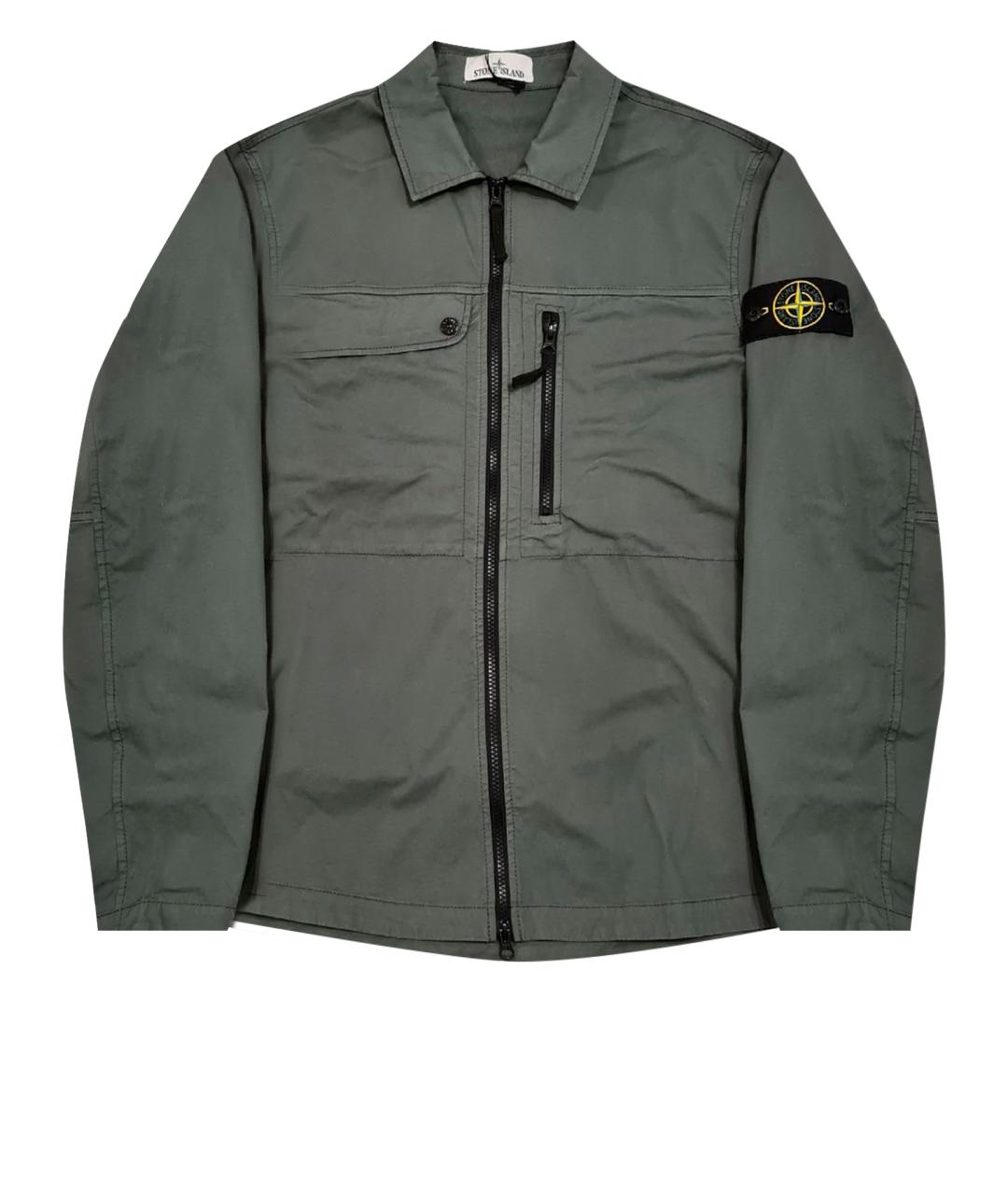 STONE ISLAND Зеленая хлопковая куртка, фото 1