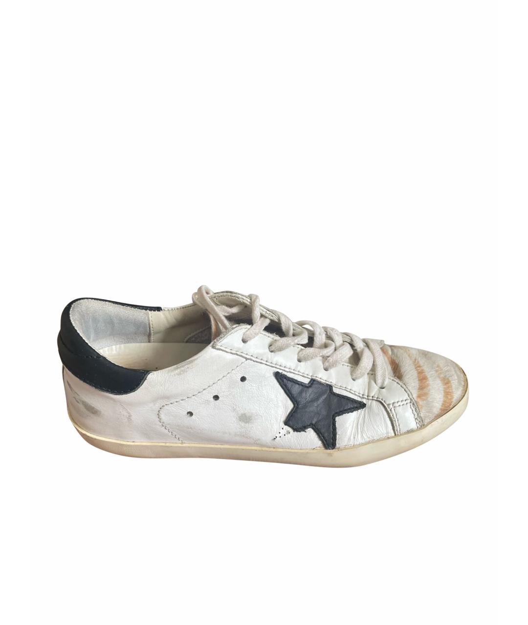 GOLDEN GOOSE DELUXE BRAND Белые кожаные кеды, фото 1