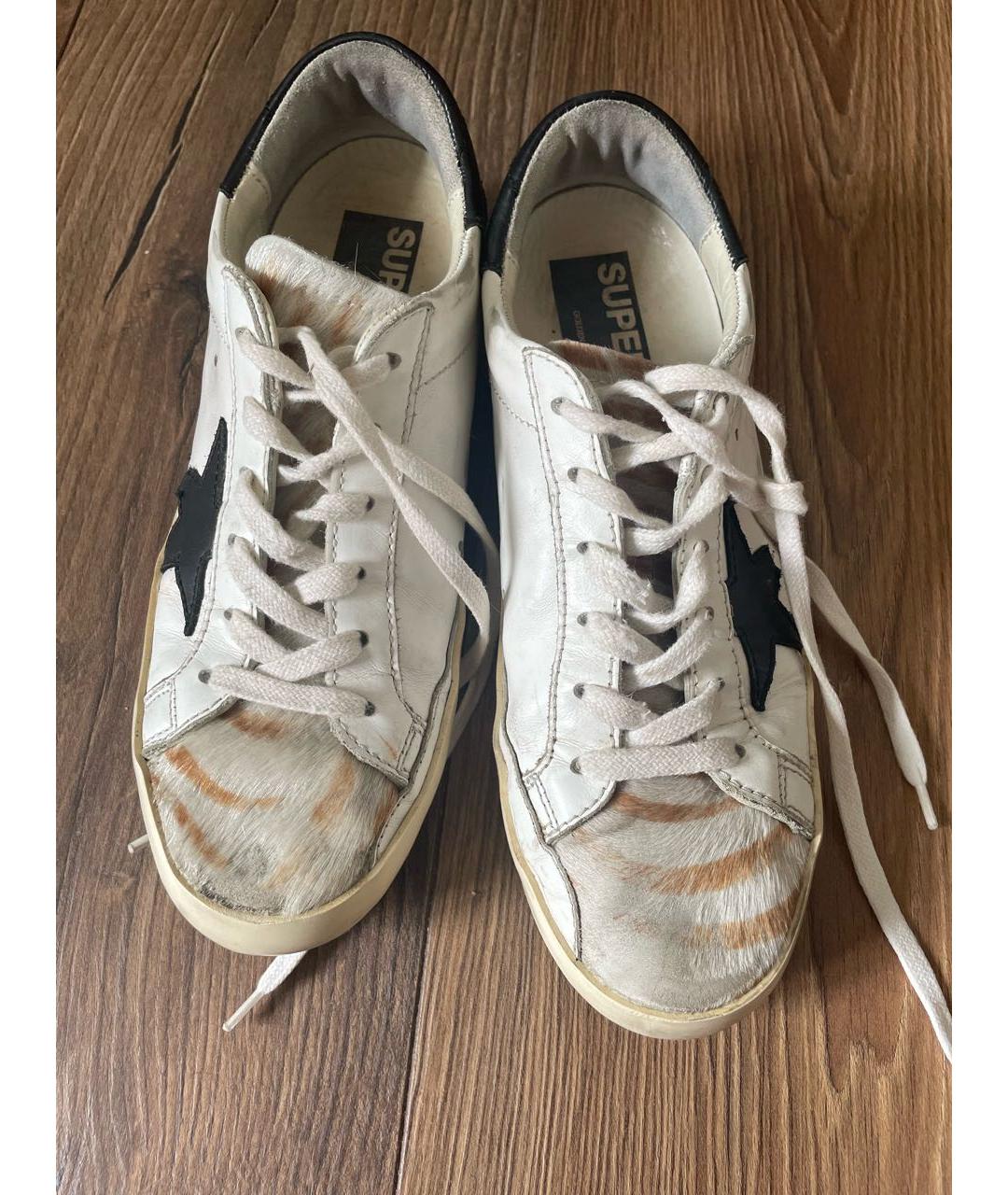 GOLDEN GOOSE DELUXE BRAND Белые кожаные кеды, фото 2