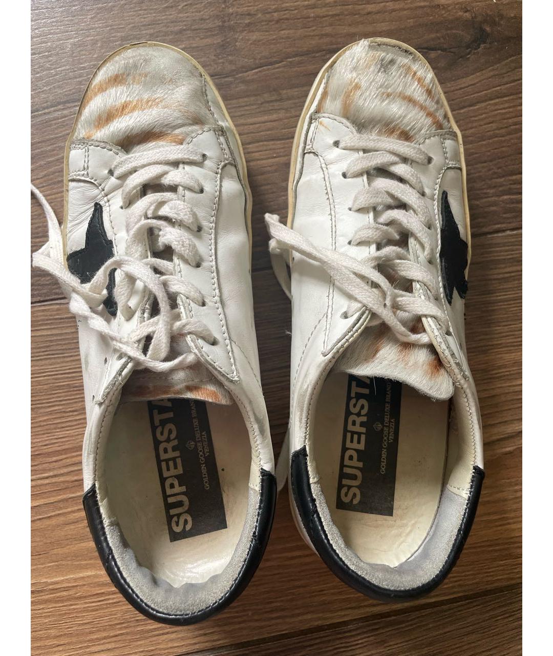 GOLDEN GOOSE DELUXE BRAND Белые кожаные кеды, фото 3