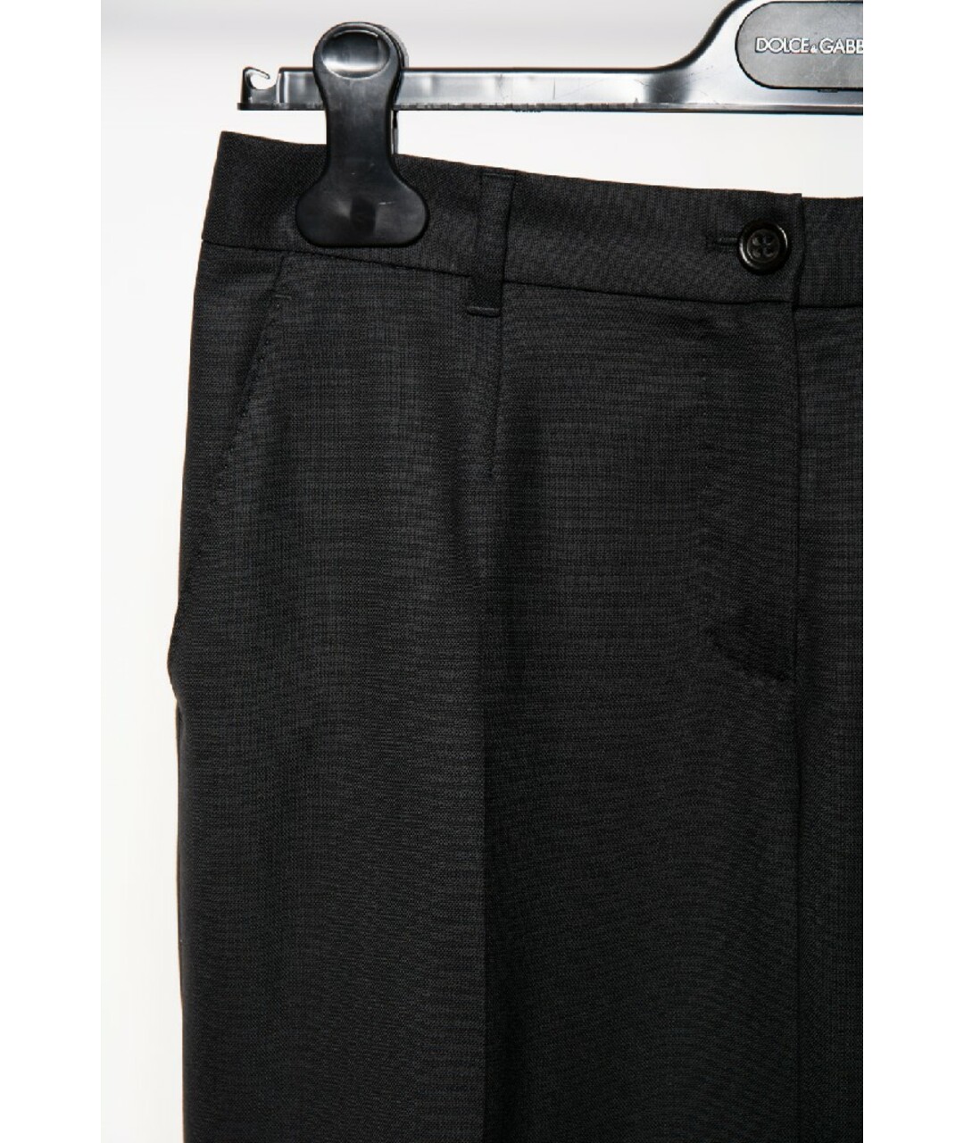 DOLCE&GABBANA Черные шерстяные брюки узкие, фото 4