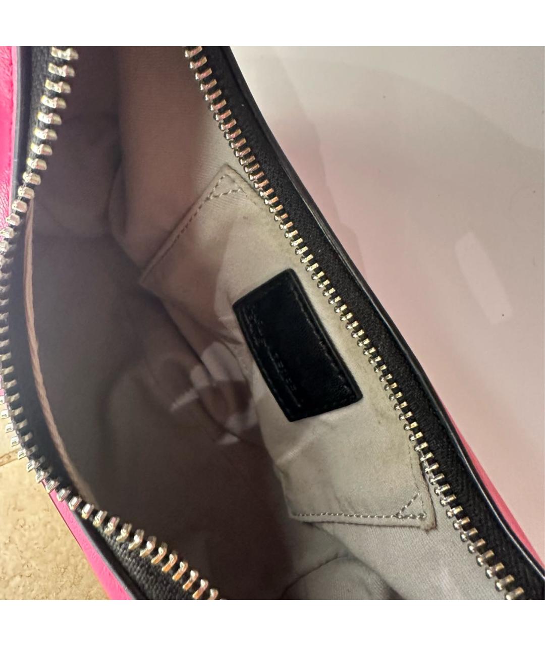 KARL LAGERFELD Розовая кожаная сумка с короткими ручками, фото 7