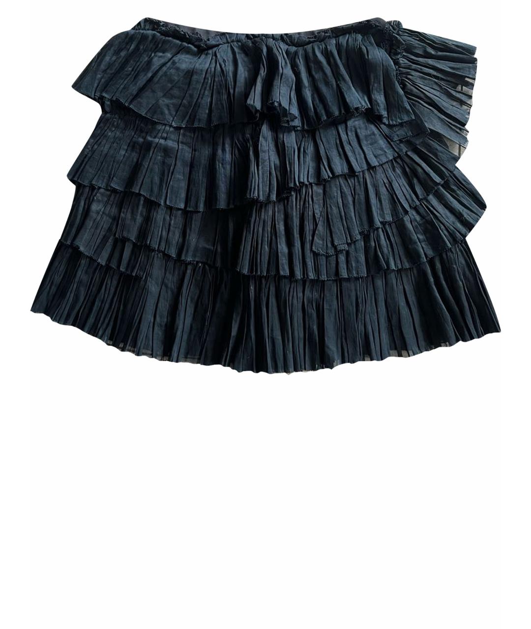 LOUIS VUITTON PRE-OWNED Черная хлопковая юбка мини, фото 1