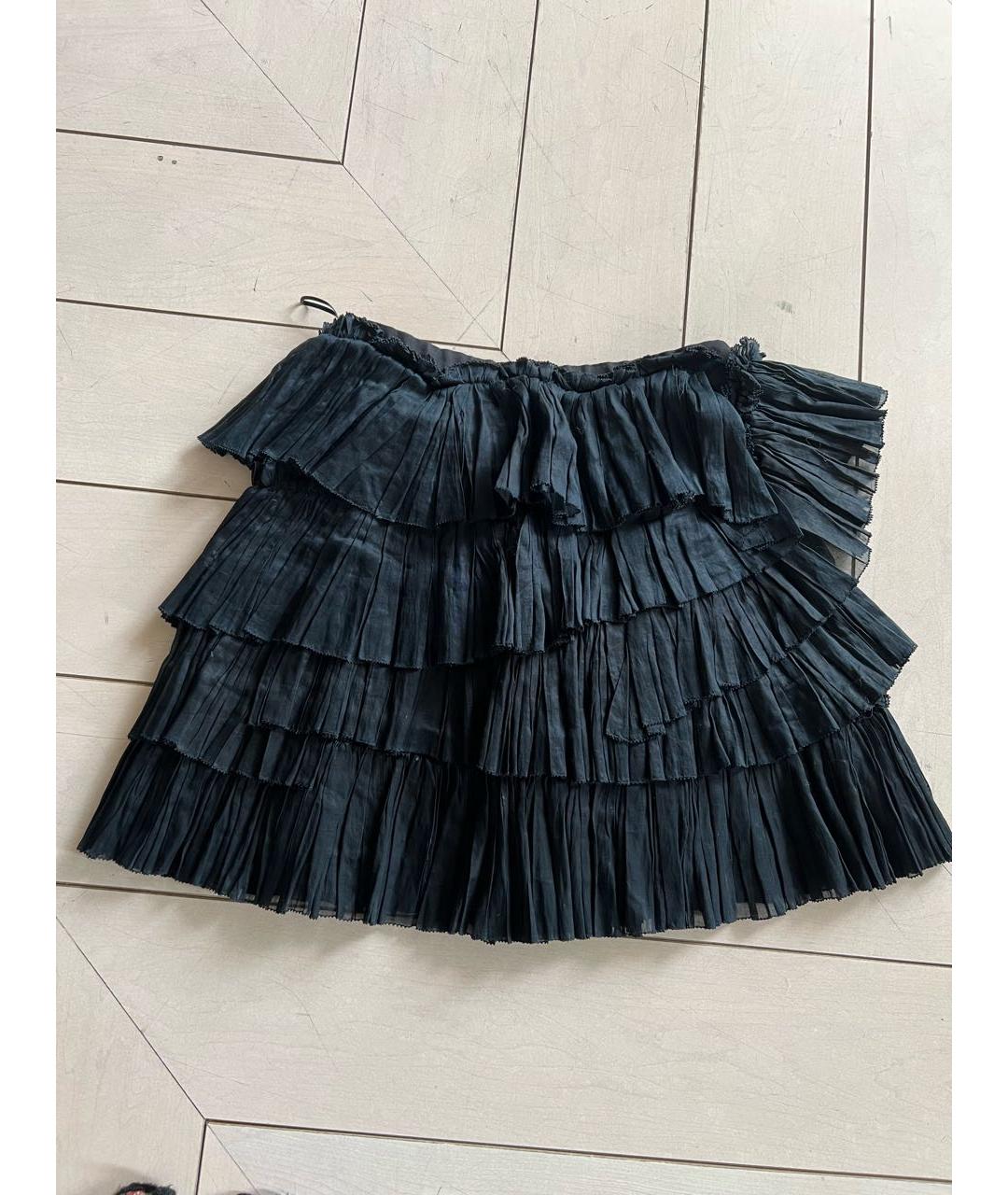 LOUIS VUITTON PRE-OWNED Черная хлопковая юбка мини, фото 4