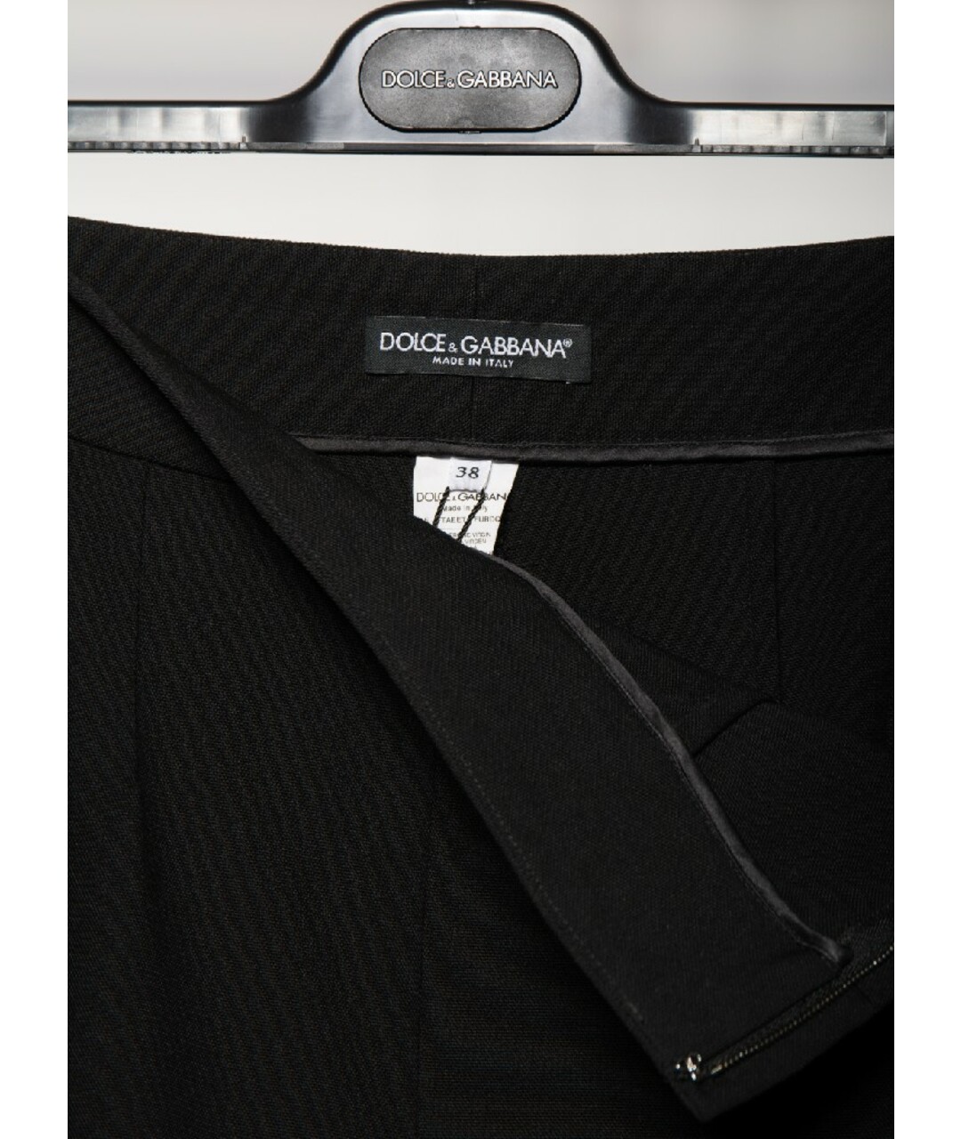 DOLCE&GABBANA Черные шерстяные брюки узкие, фото 3