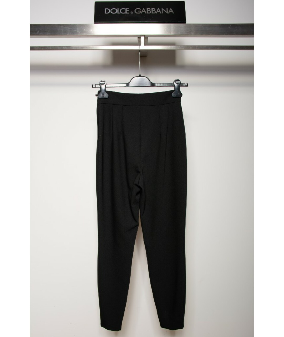DOLCE&GABBANA Черные шерстяные брюки узкие, фото 2