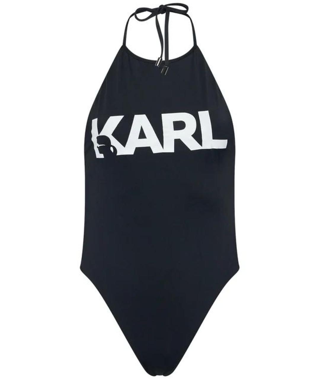 KARL LAGERFELD Черный полиамидовый купальник, фото 1