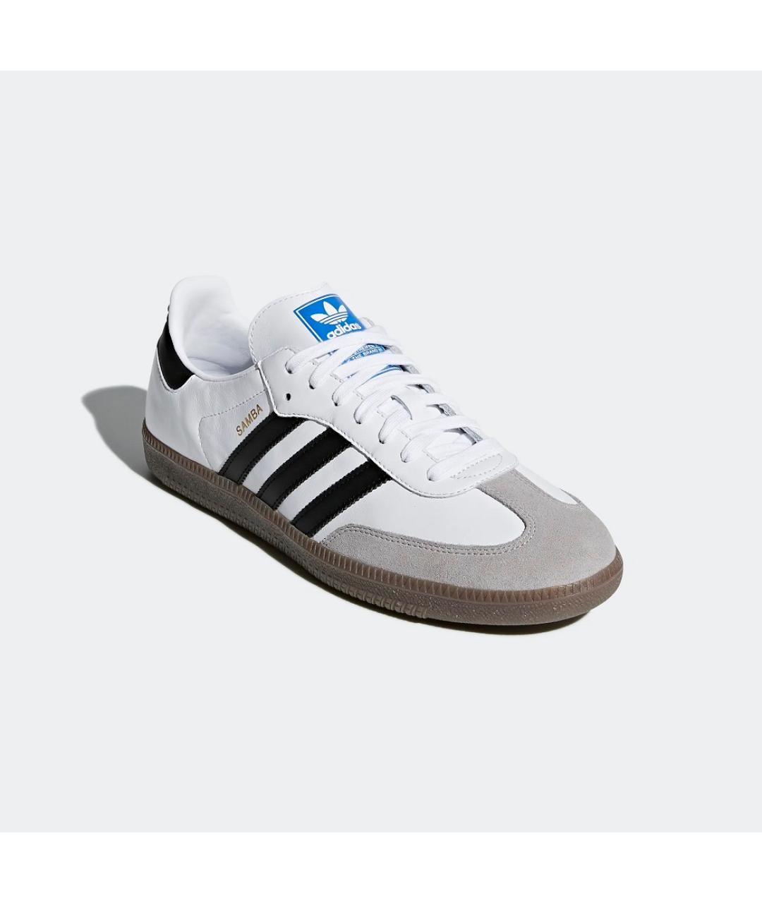 ADIDAS Белые кожаные кеды, фото 2