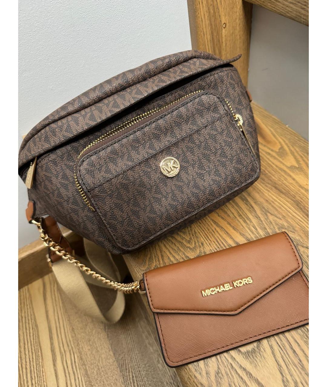 MICHAEL KORS Коричневая поясная сумка, фото 2