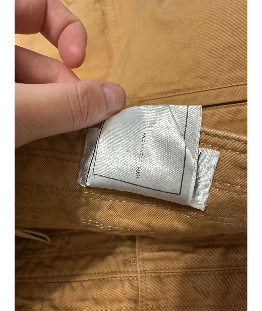 CHANEL PRE-OWNED Горчичная хлопковая юбка мини, фото 4