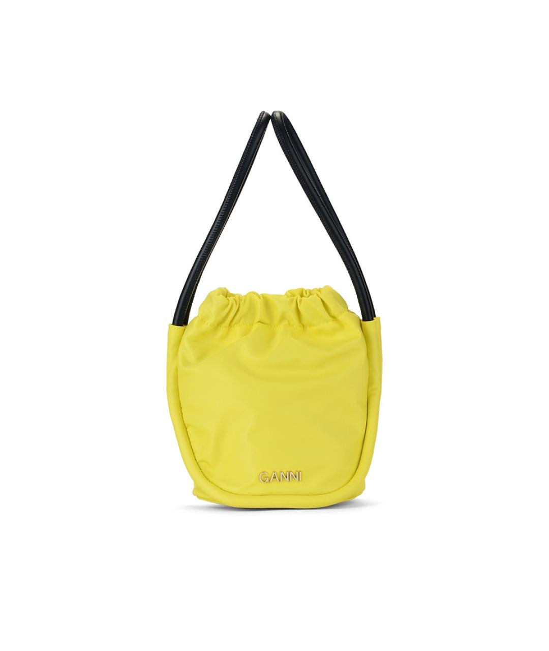 GANNI Желтая сумка с короткими ручками, фото 1