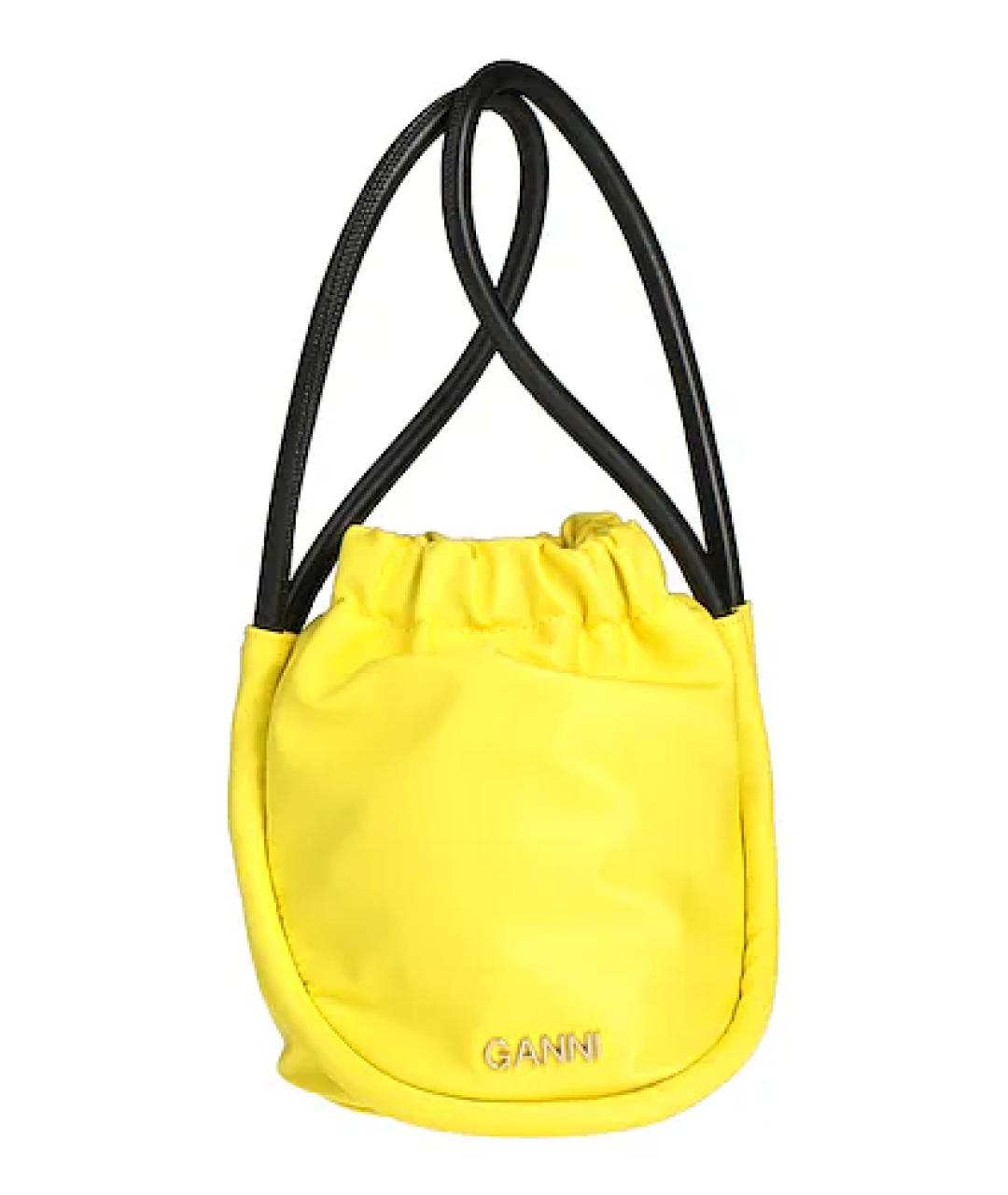 GANNI Желтая сумка с короткими ручками, фото 2