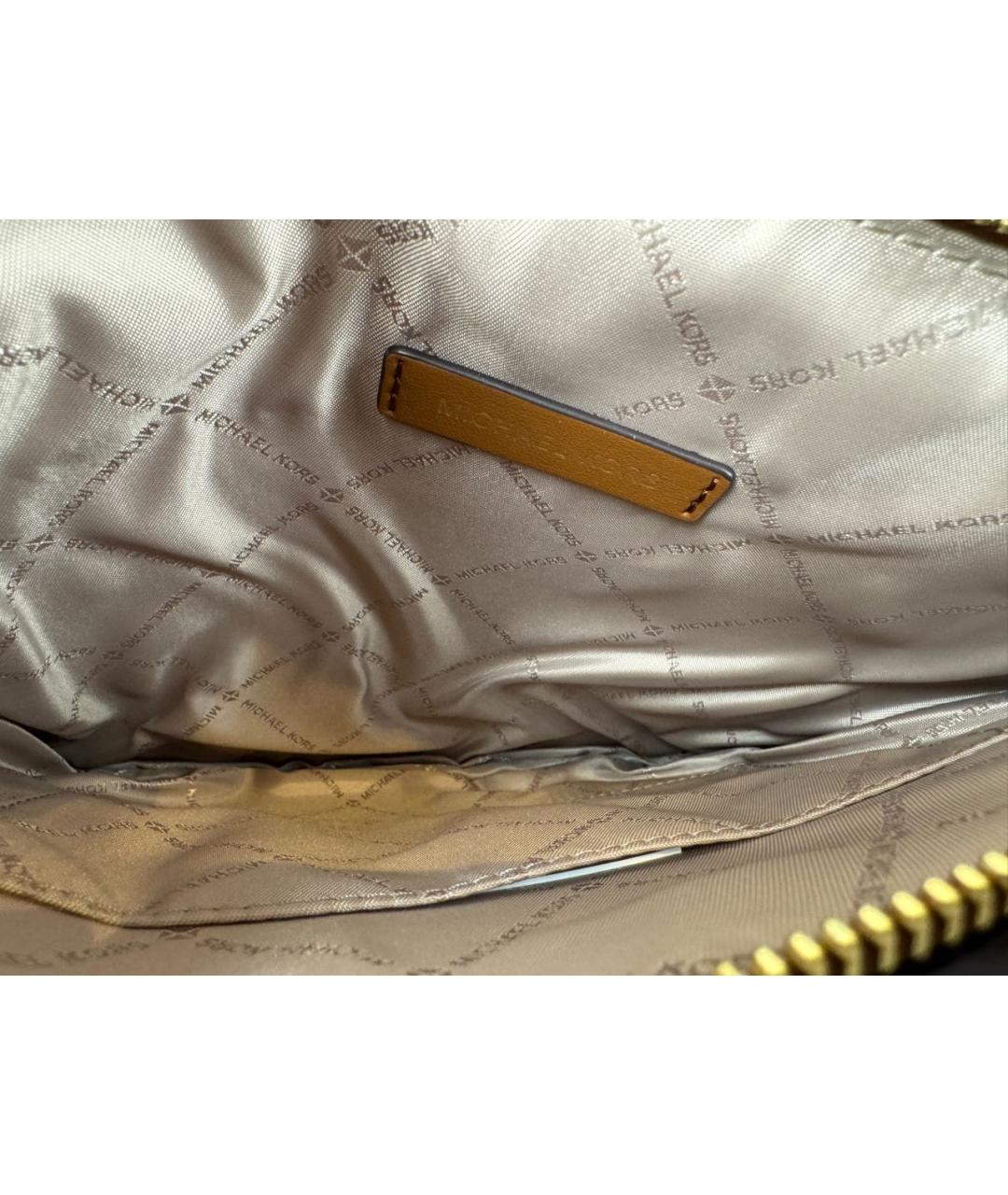 MICHAEL KORS Коричневая кожаная сумка с короткими ручками, фото 5