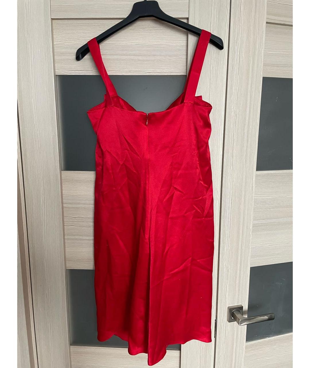 CHRISTIAN DIOR PRE-OWNED Красное шелковое коктейльное платье, фото 2