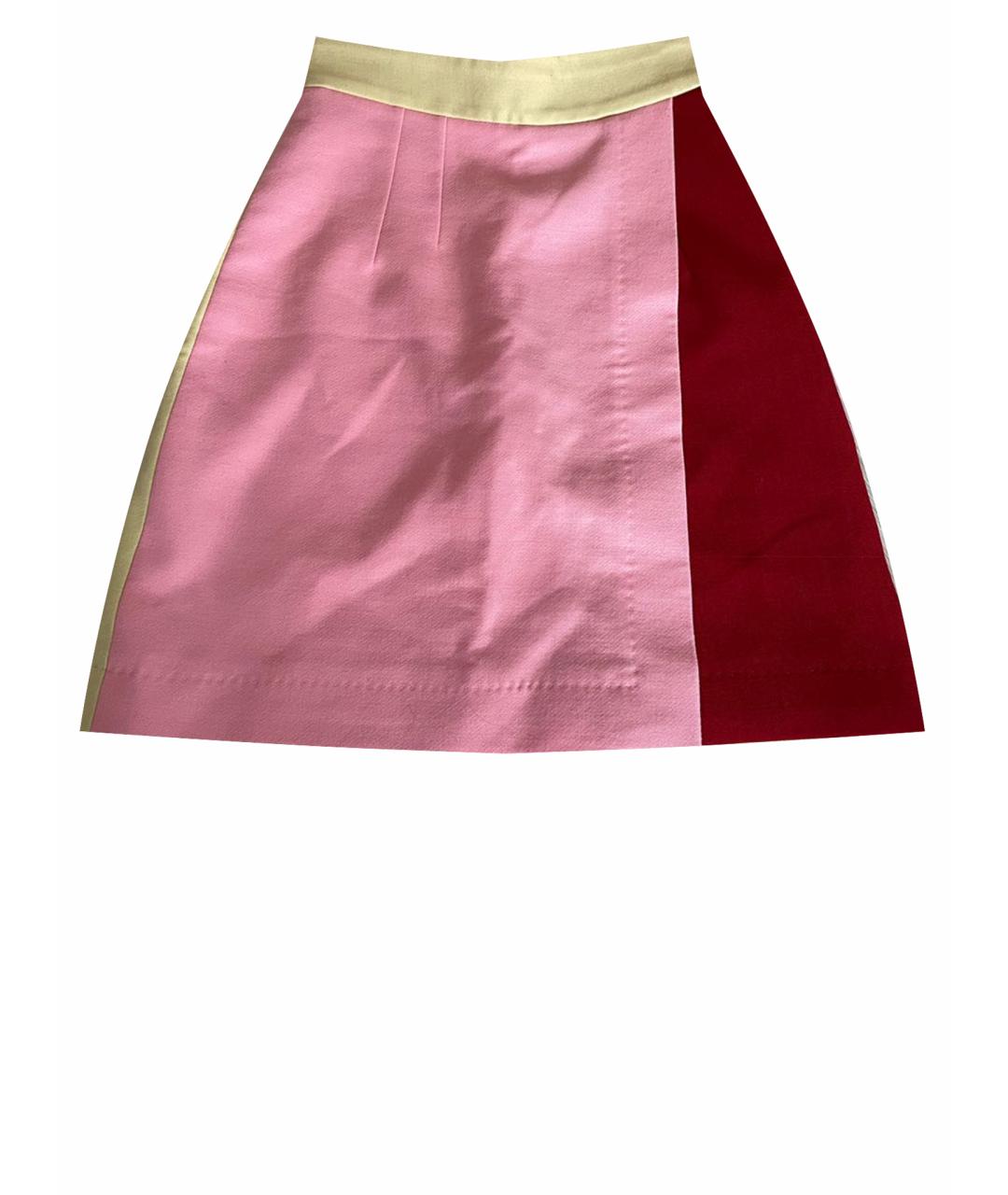 DOLCE&GABBANA Розовая шерстяная юбка мини, фото 1