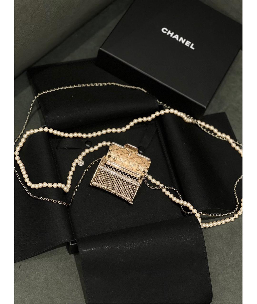 CHANEL PRE-OWNED Золотое колье, фото 4