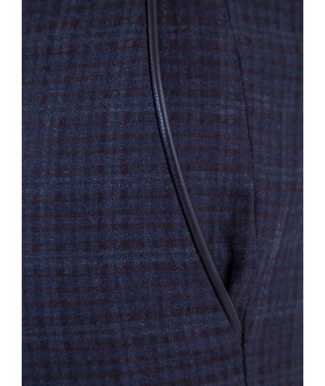 BRIONI Синие шерстяные классические брюки, фото 5