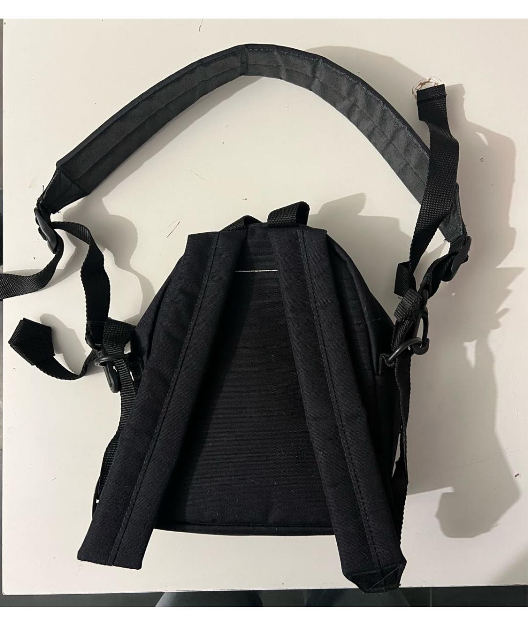 MM6 MAISON MARGIELA Черная тканевая сумка через плечо, фото 2