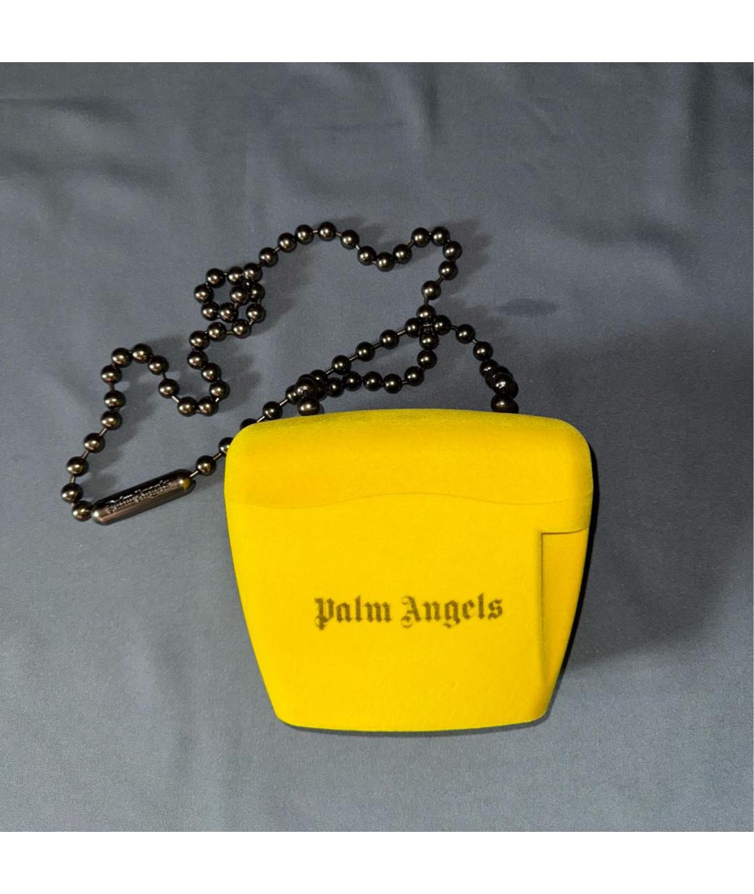 PALM ANGELS Желтая синтетическая сумка через плечо, фото 5