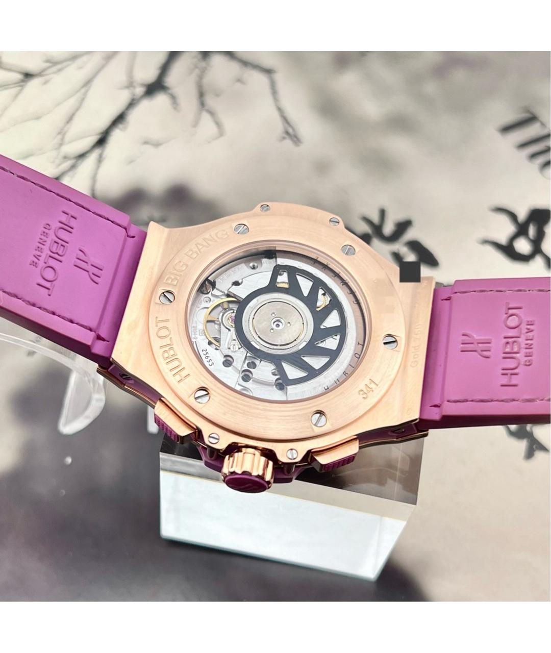 HUBLOT Фиолетовые часы из розового золота, фото 6