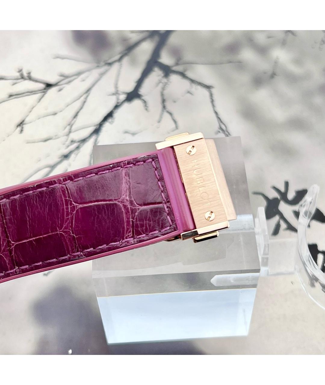 HUBLOT Фиолетовые часы из розового золота, фото 7