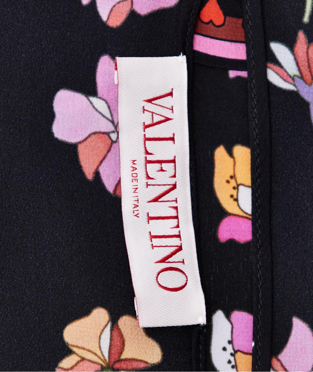 VALENTINO Черный шелковый костюм с юбками, фото 6