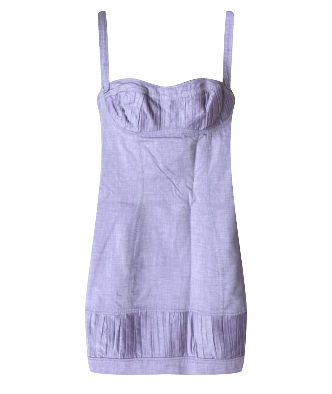 DSQUARED2 Фиолетовое хлопковое платье, фото 1