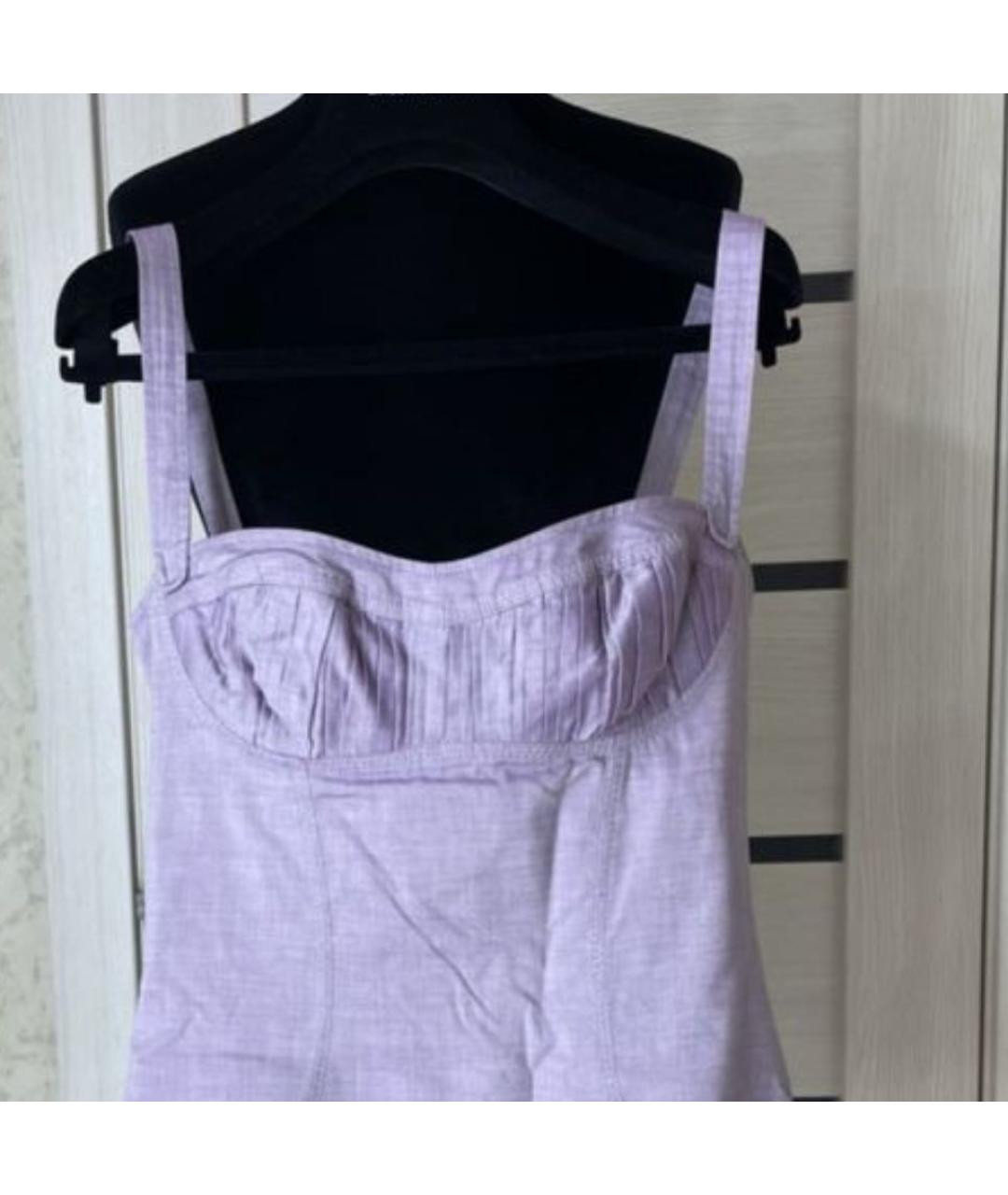 DSQUARED2 Фиолетовое хлопковое платье, фото 4