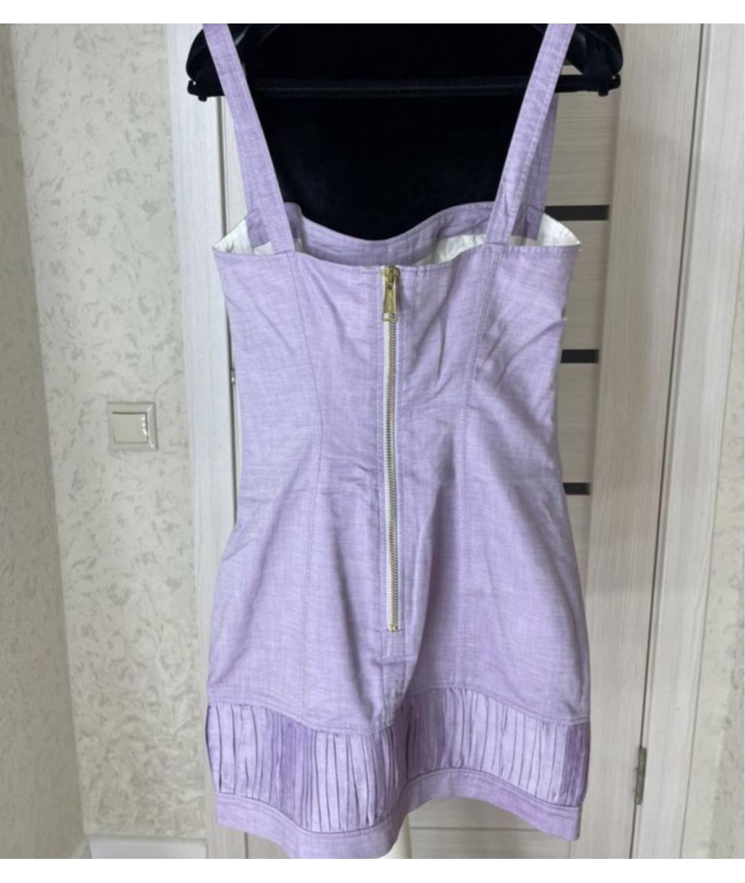 DSQUARED2 Фиолетовое хлопковое платье, фото 2