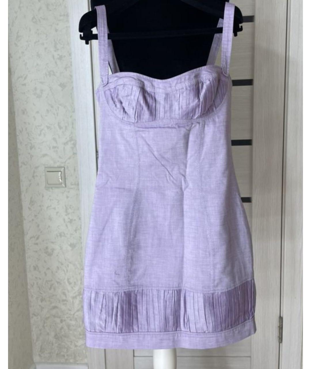 DSQUARED2 Фиолетовое хлопковое платье, фото 5