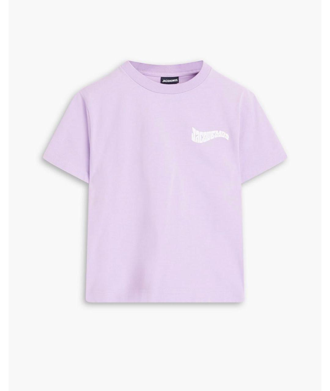 JACQUEMUS Фиолетовая хлопковая футболка, фото 9