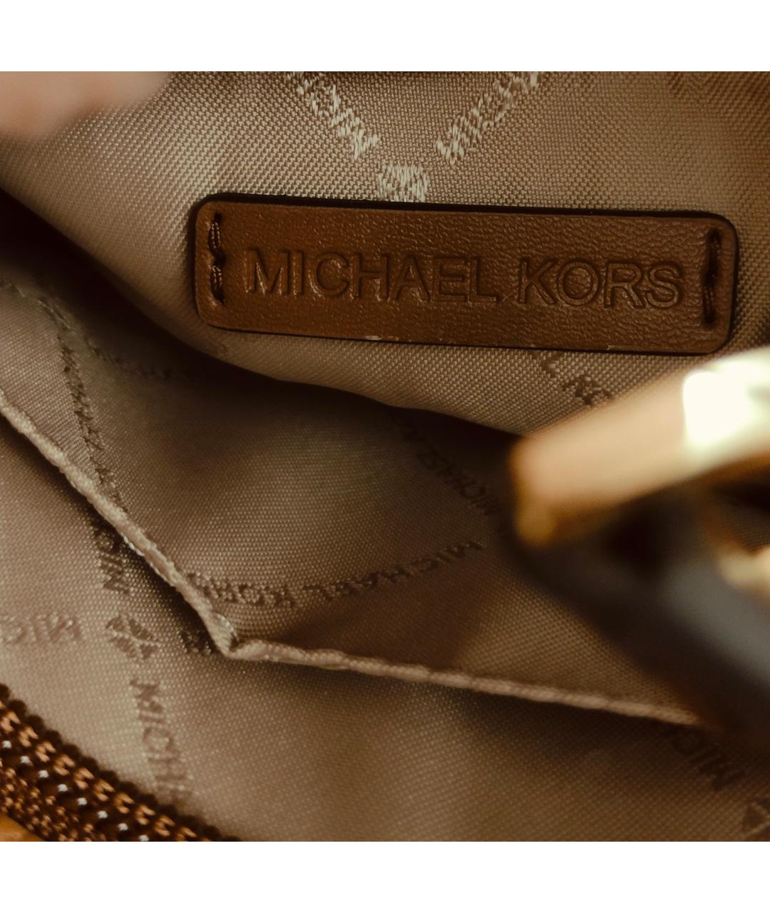 MICHAEL KORS Коричневая кожаная сумка через плечо, фото 5