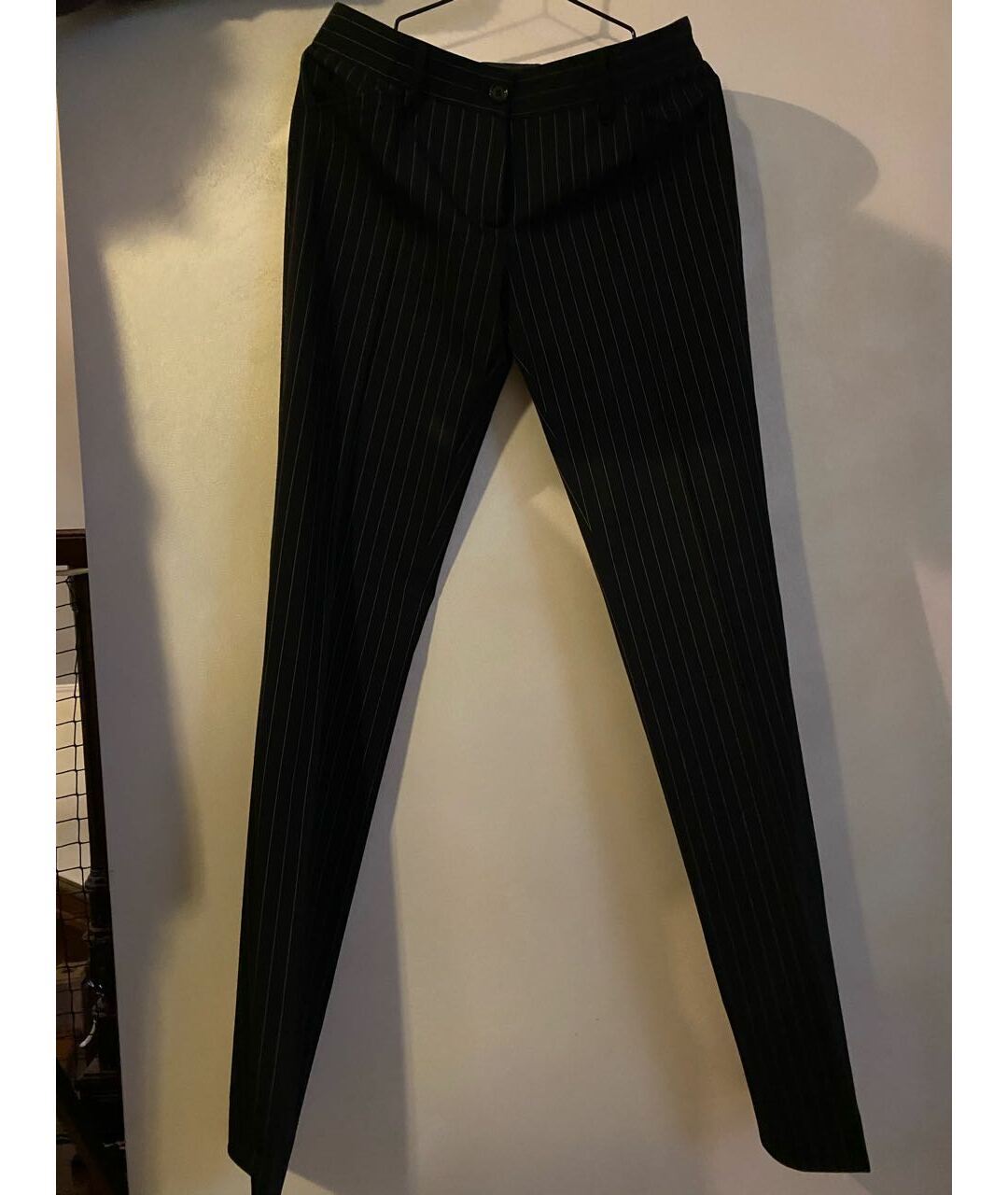DOLCE&GABBANA Черные шерстяные прямые брюки, фото 5