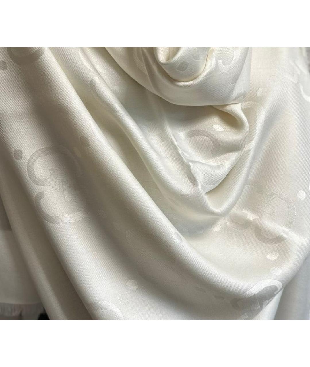 GUCCI Белый шерстяной платок, фото 9