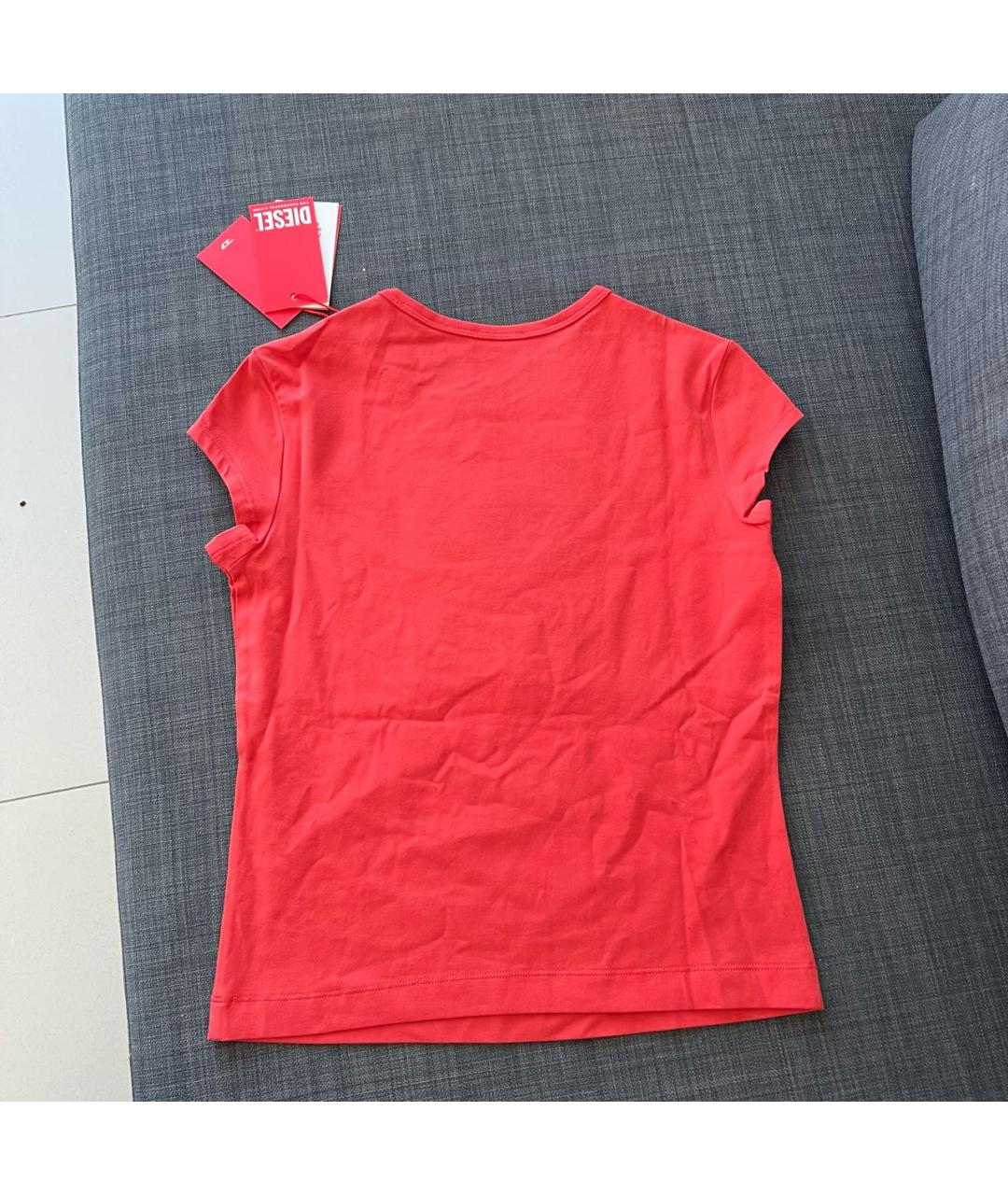 DIESEL Красная футболка, фото 4